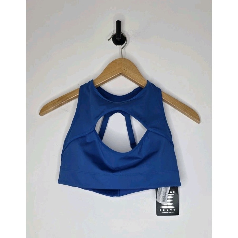 Savage x Fenty Womens Hotline Medium Impact Sports Bra Size Medium 8-10 Blue